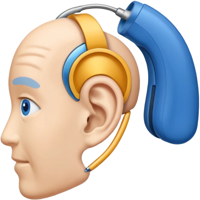 blue hearing aid emoji