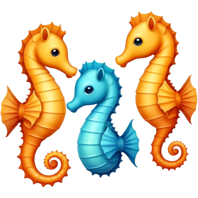 Seahorse babies emoji