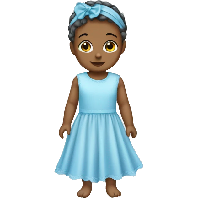 A baby blue dress emoji