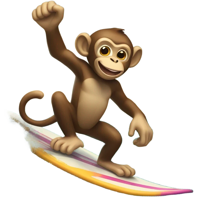 Monkey surfing  emoji