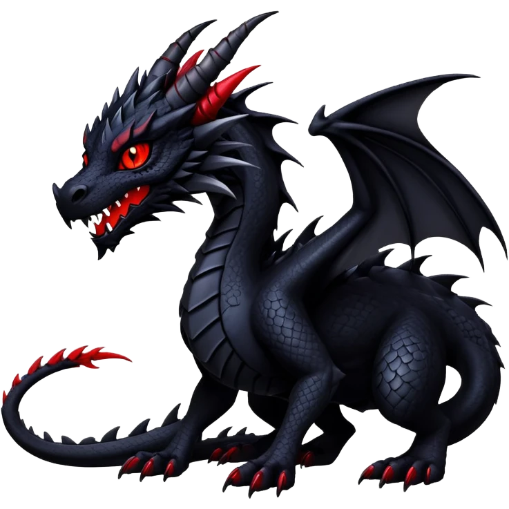 Gothic Badass Edgy Dark Mysterious Mystical Dragon-Beast-Fursona-Digimon-Creature emoji