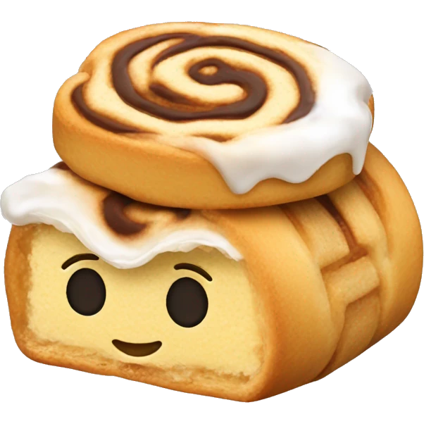 cinamonroll with lotus biscuits  emoji