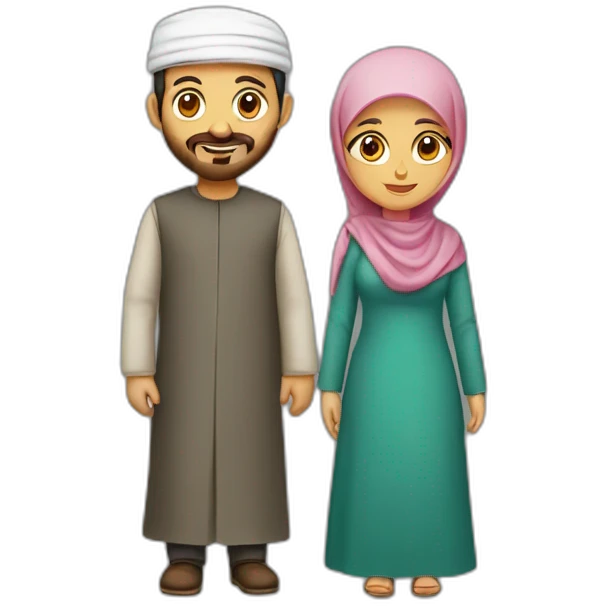 Homme et femme muslim emoji