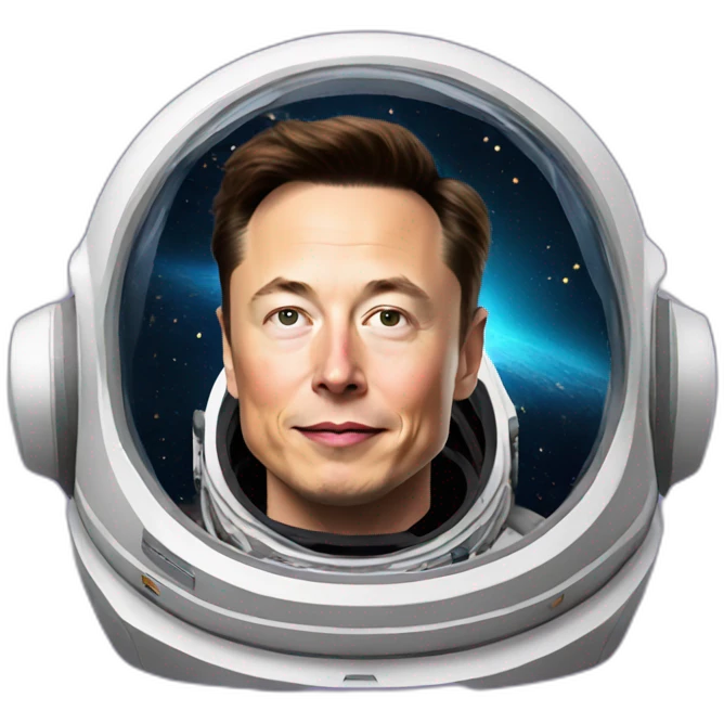 Elon musk in space emoji