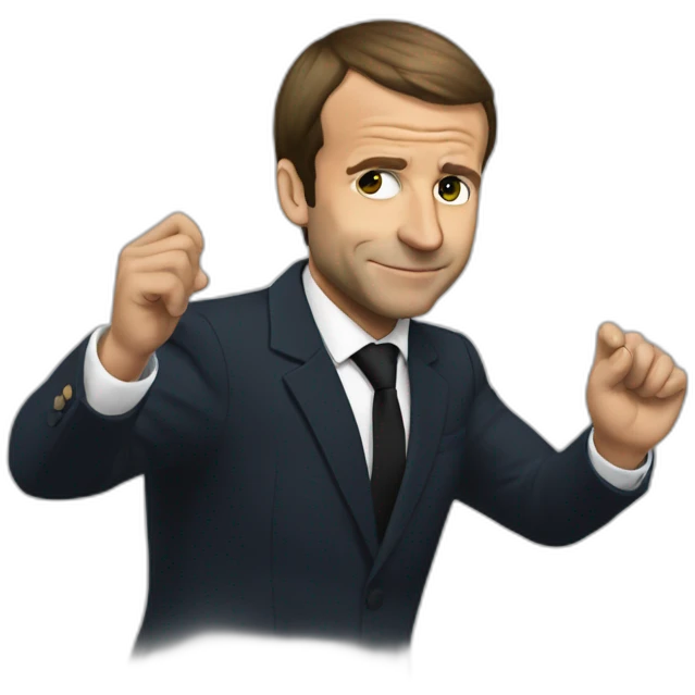 Macron dab emoji