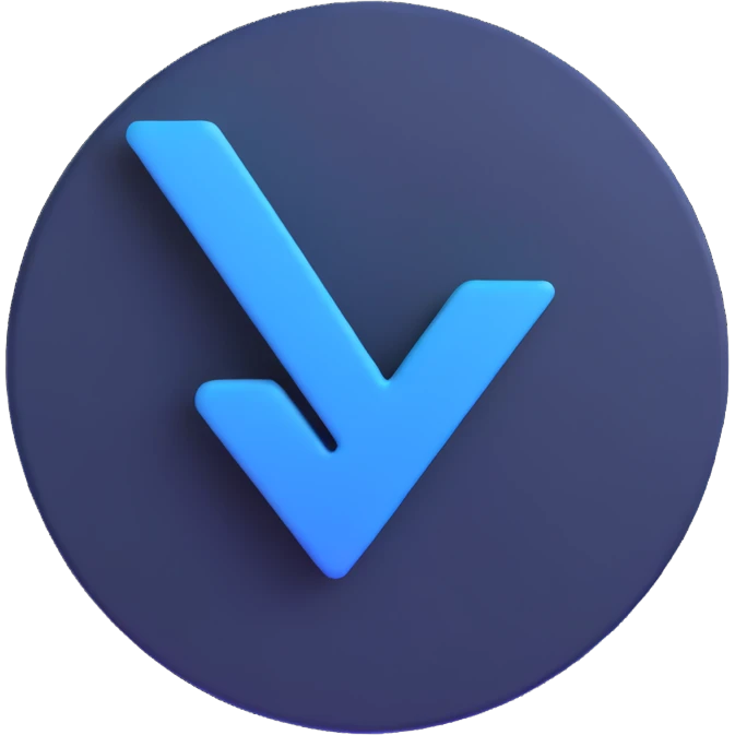 Telegram verification badge, blue circle with white checkmark emoji