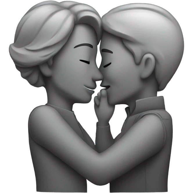 Guy kissing girl emoji