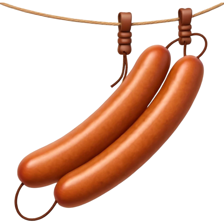 sausages threaded on a string 
Apple emoji style emoji