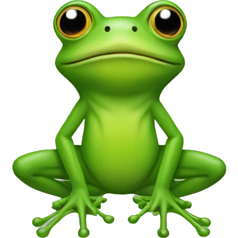 frog shaped like a alien emoji emoji