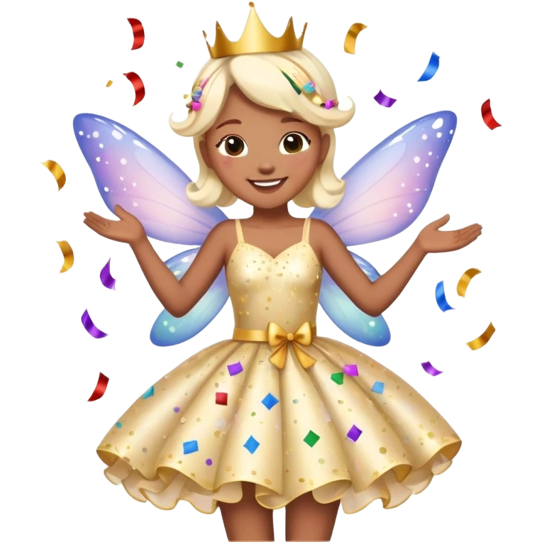 Beautiful Birthday Confetti fairy emoji