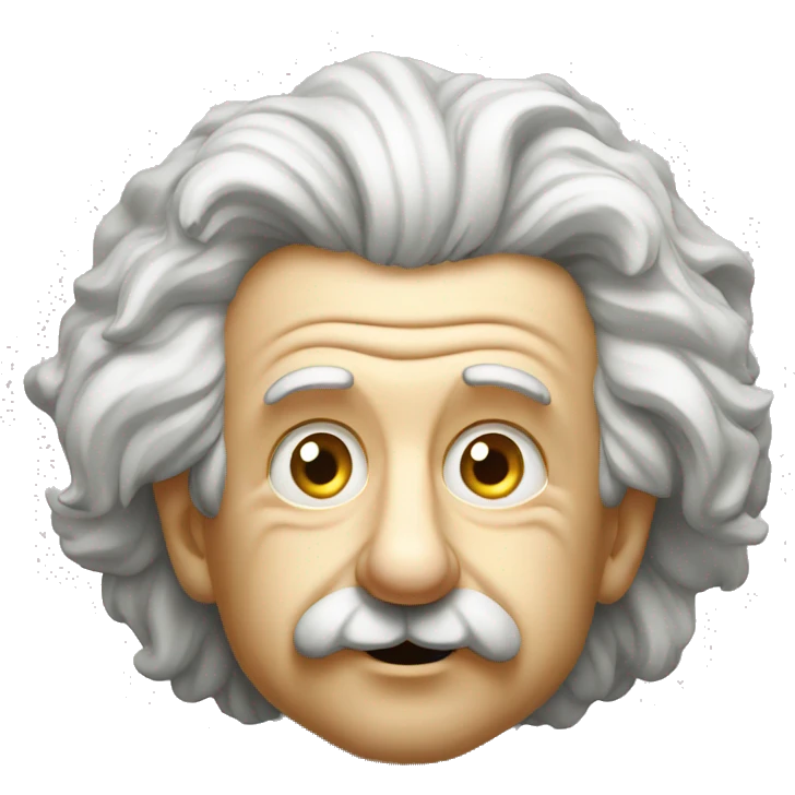 albert einstein thinking emoji