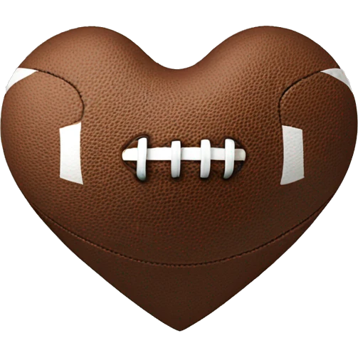 football in a heart form emoji