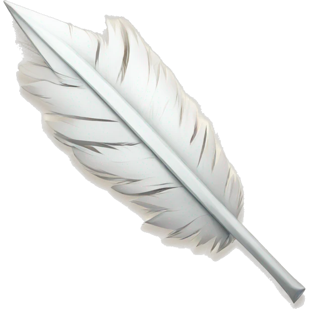white feathered arrow emoji