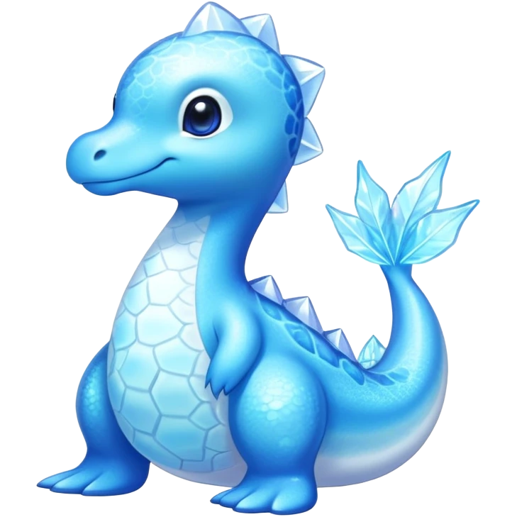 Shiny Exotic Colorful Ethereal Sparkly Lapras-Amaura-Aurorus-Fakémon-hybrid-creature (full body)  emoji