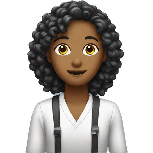 negra, cabelo curto, estudando  emoji