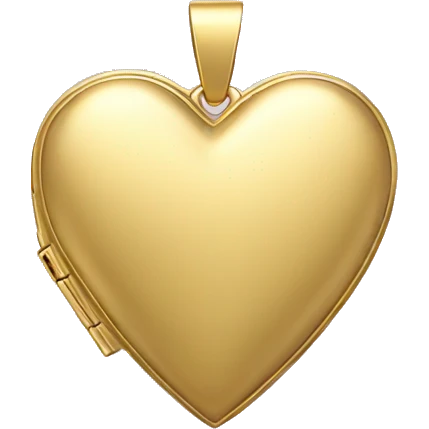 Gold heart locket emoji