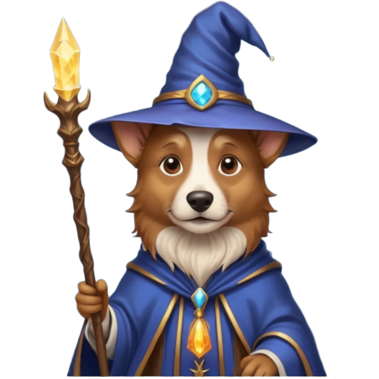 Dog wizard emoji