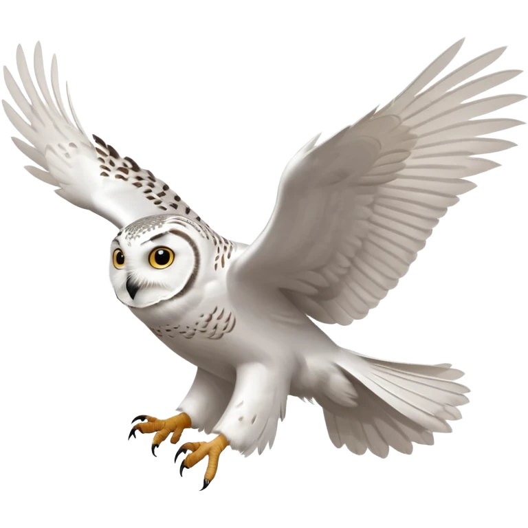 snowy owl in flight emoji