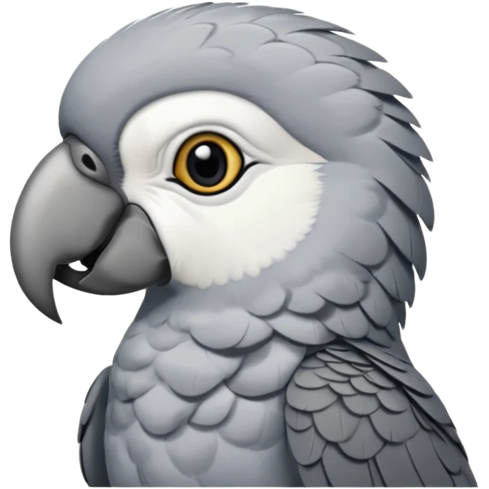 gray parrot  emoji