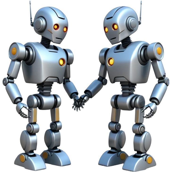 robotic fight between two futuristic robots like ultron   emoji