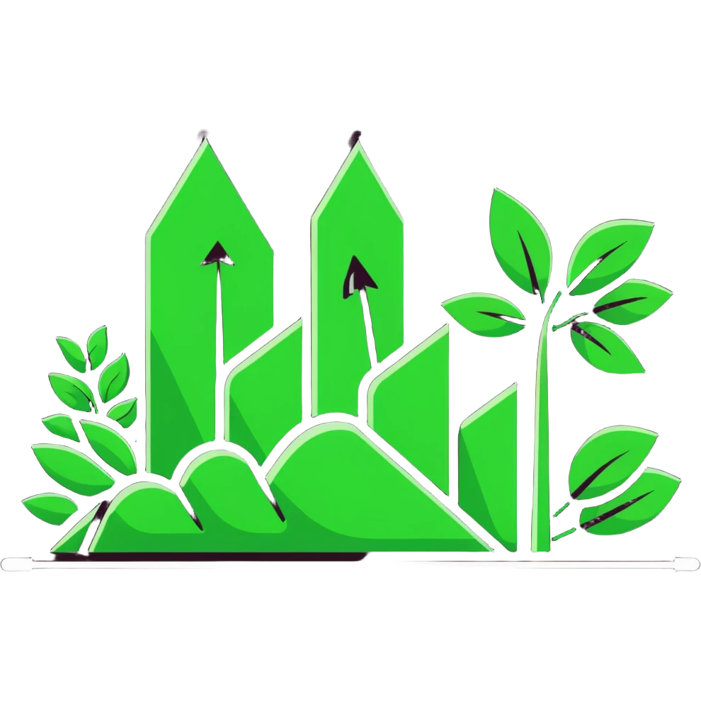 downward arrow surrounded by plants emoji