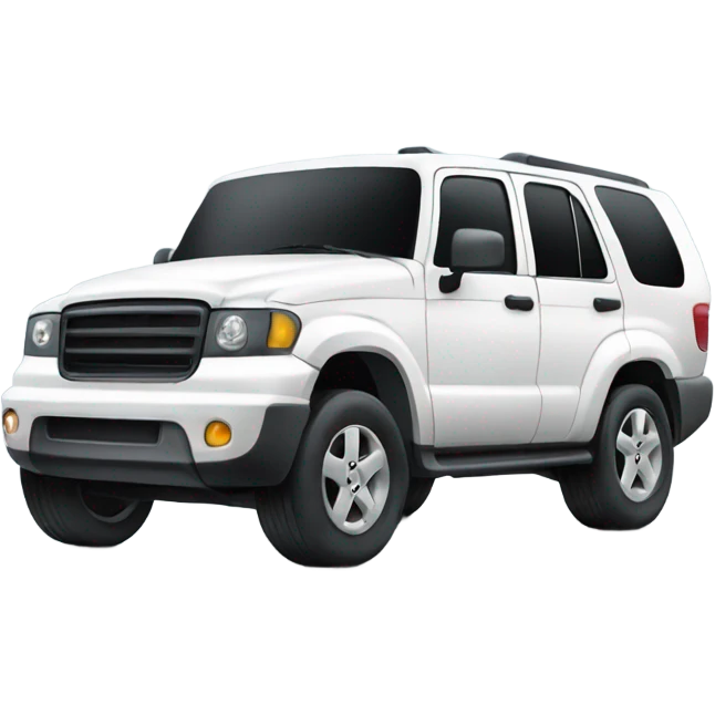 Clean white SUV emoji