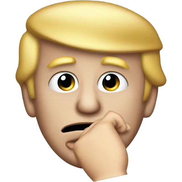 Donald Trump picking his nose emoji