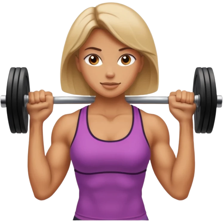 Treino pesos de academia feminina  emoji