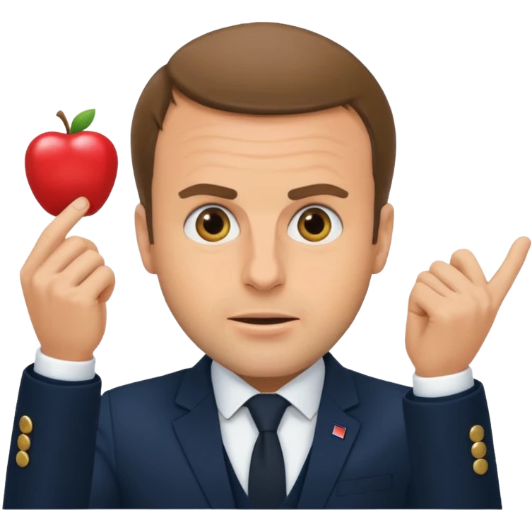 Macron entrain de faire caca emoji
