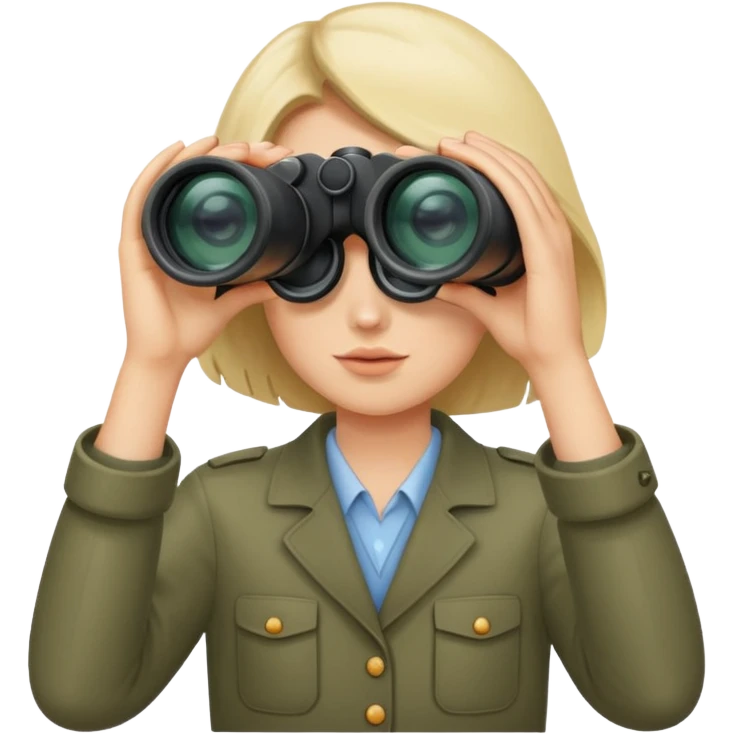 looks through binoculars emoji