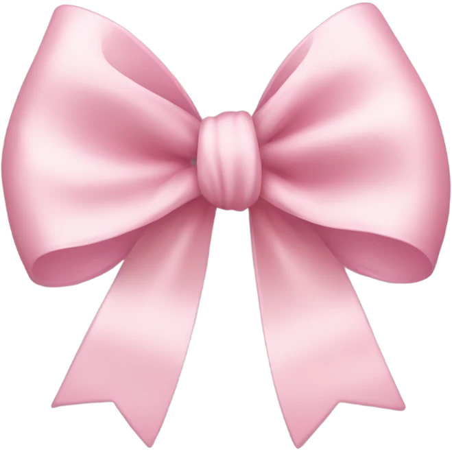 light pink ribbon bow emoji