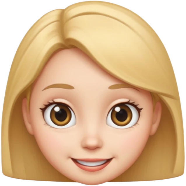 very big head and small body female cartoon emoji