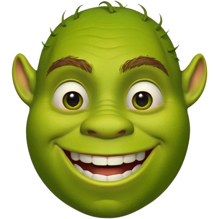 shrek face happy emoji