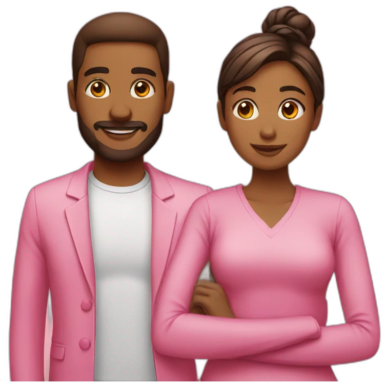 Pink couple emoji
