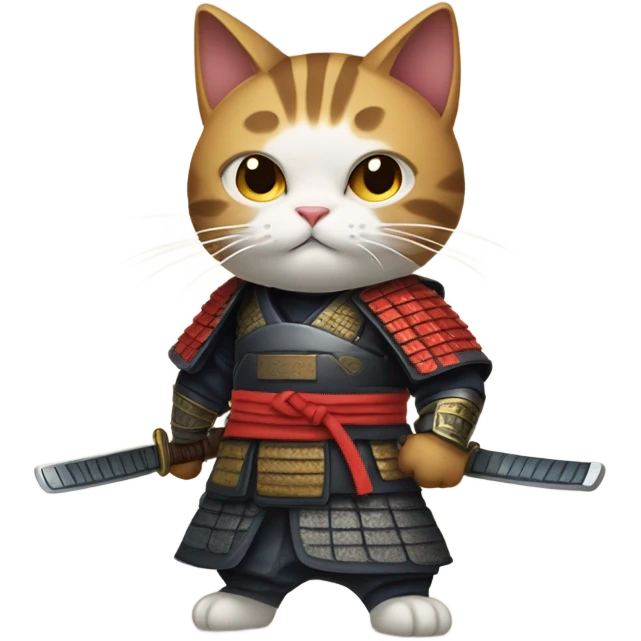 A samurai cat emoji