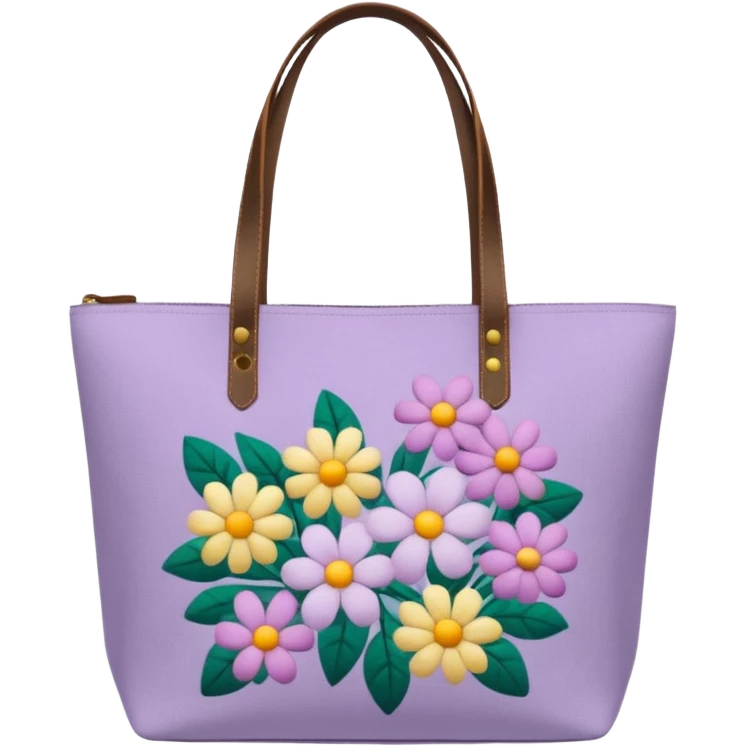 light purple tote bag emoji
