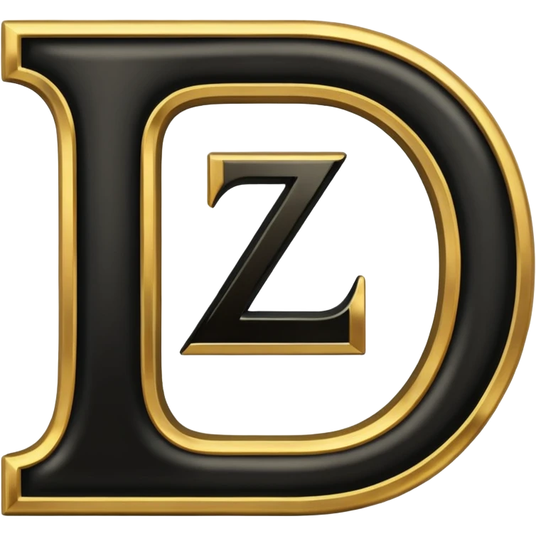 letter Z in black and gold emoji