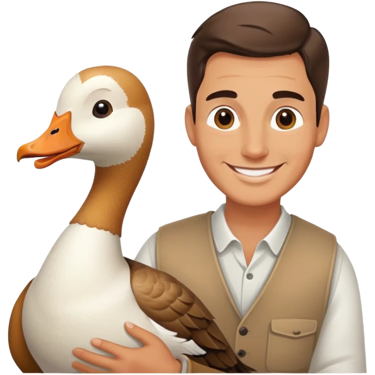 man with goose emoji
