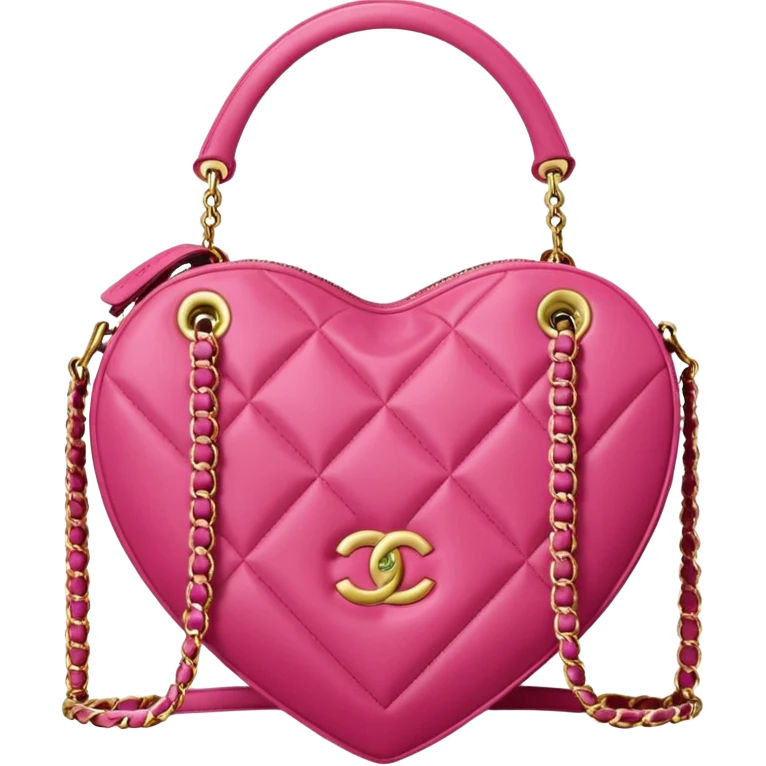 chanel heart shape bag color bag emoji