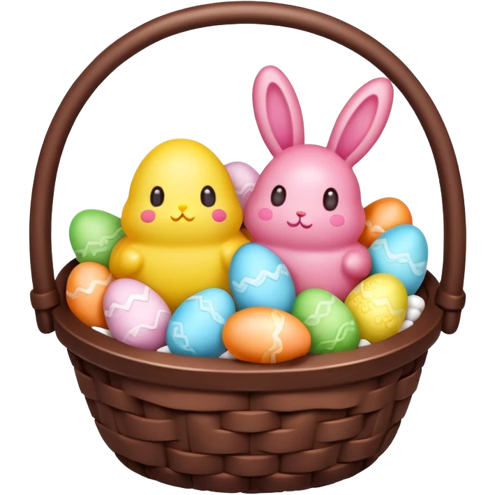  peeps marshmallow easter candy basket kawaii chocolate bunny jelly bean eggs emoji