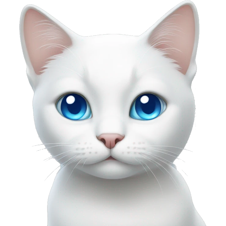 White cat with blue eyes emoji
