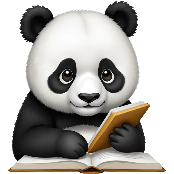 panda studying emoji