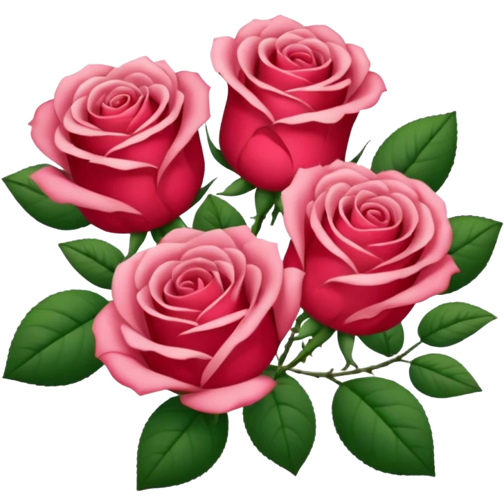 Ramo de rosas rosa emoji