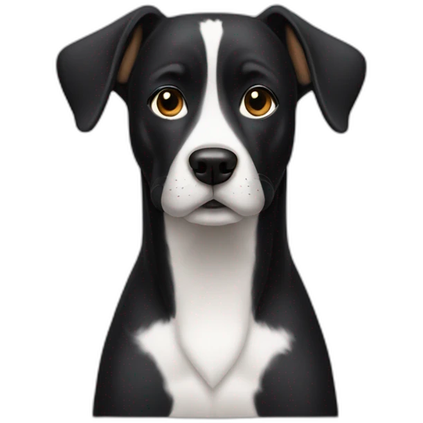 Black working coker dog emoji