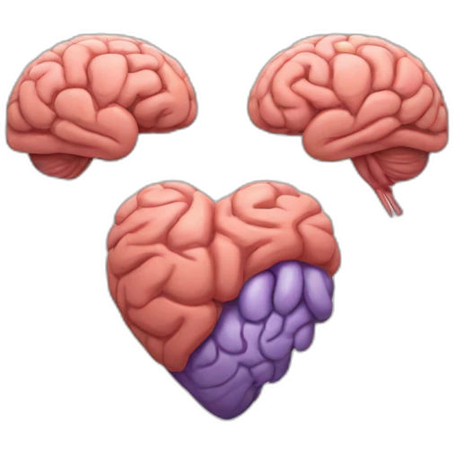 heart, brain, biceps emoji