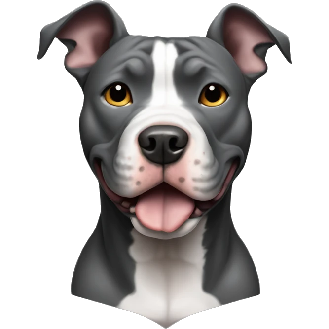 pitbull bully dark grey emoji