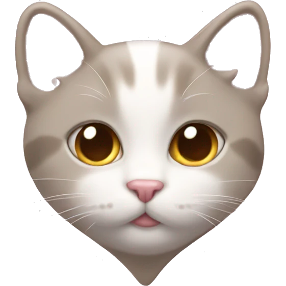 light pink heart with cat emoji