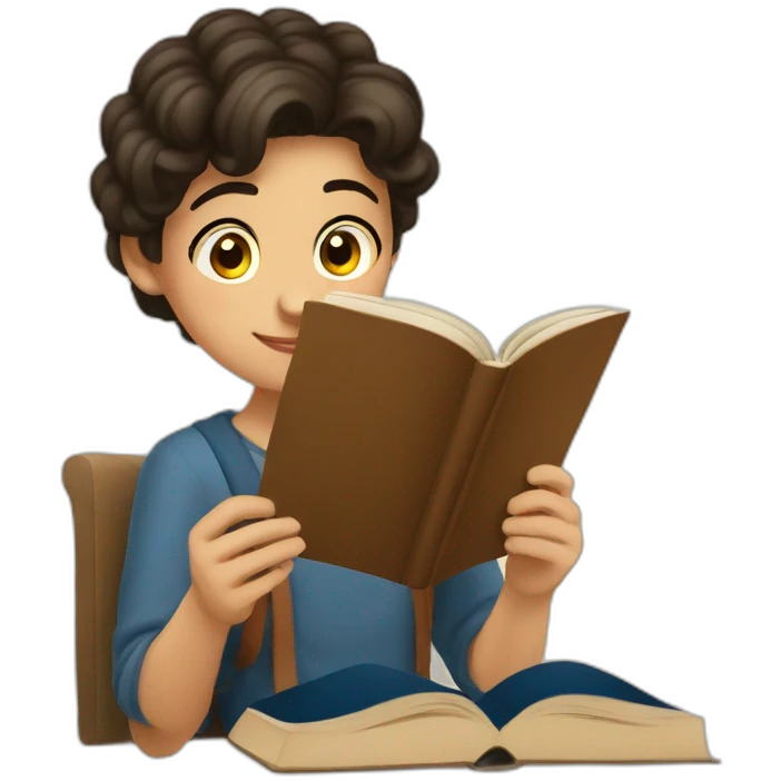 Armenian teenager reading book emoji
