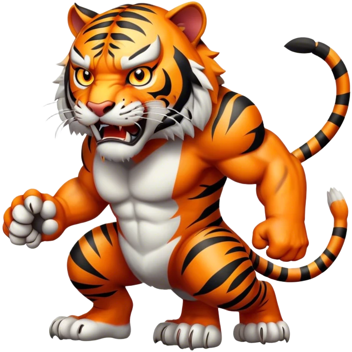 ANGRY Tiger  ful;l body emoji