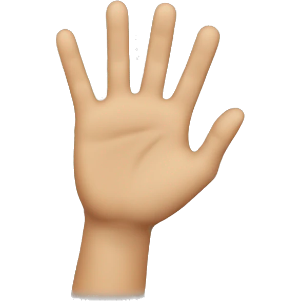Hand waving at something emoji